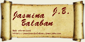 Jasmina Balaban vizit kartica